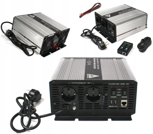 AZO Digital Zasilacz awaryjny (UPS + AVR) 12V UPS-2000SR Sinus 2000W/1000W 12V/230V