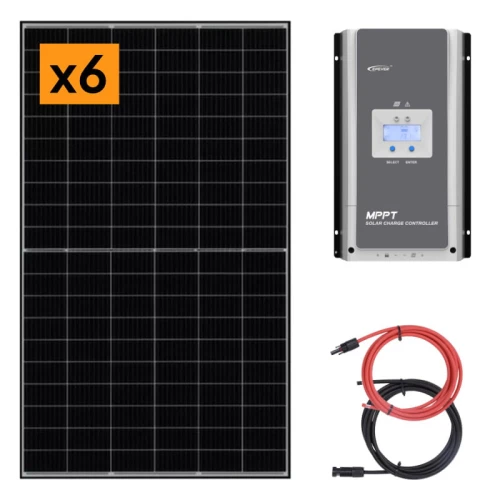 Panel słoneczny 6x415W z regulatorem ładowania 100A MPPT 24V